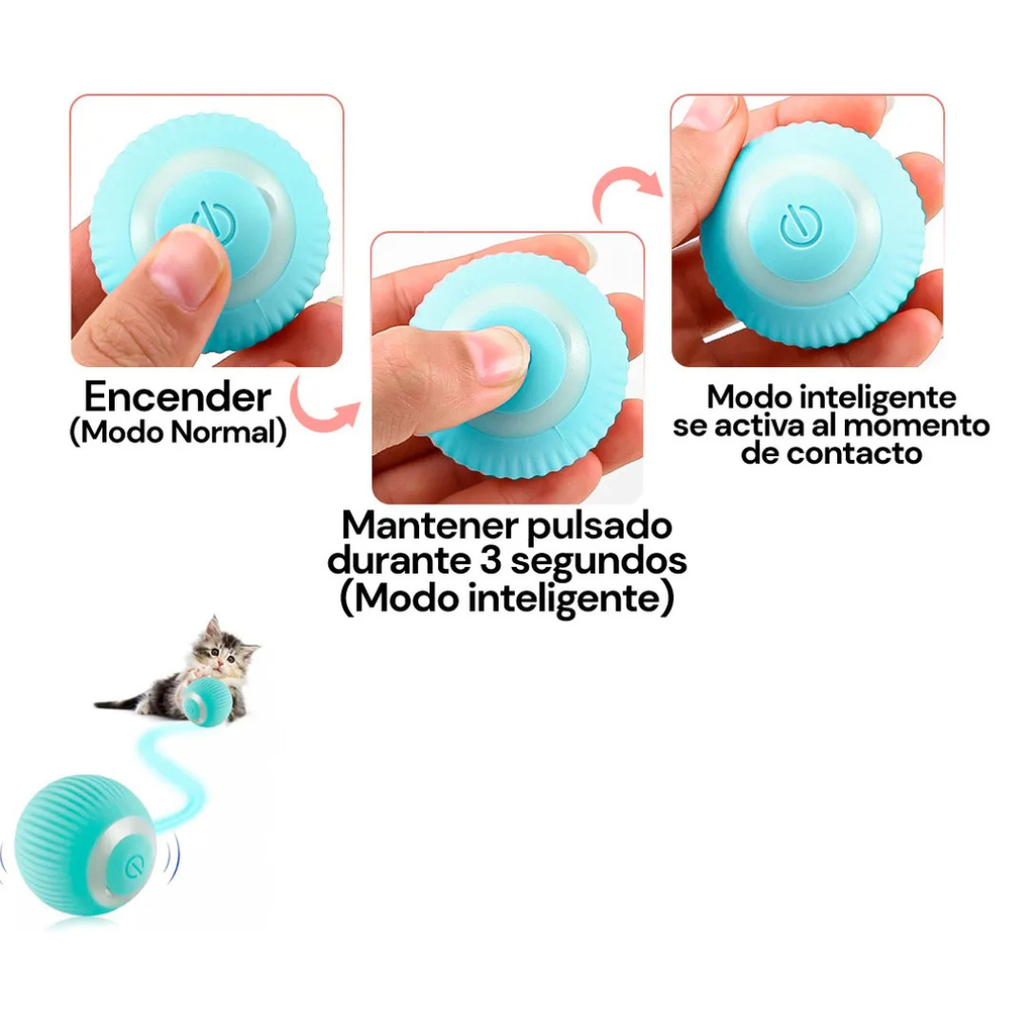 Pelota Interactiva Premium para Gatos – Recargable USB